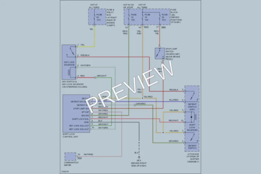 2008 Nissan Armada Shift Interlock wiring diagram preview