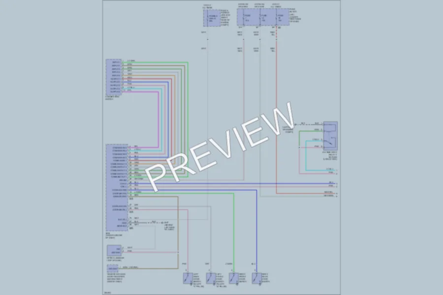 2008 Nissan Frontier Headlights wiring diagram preview