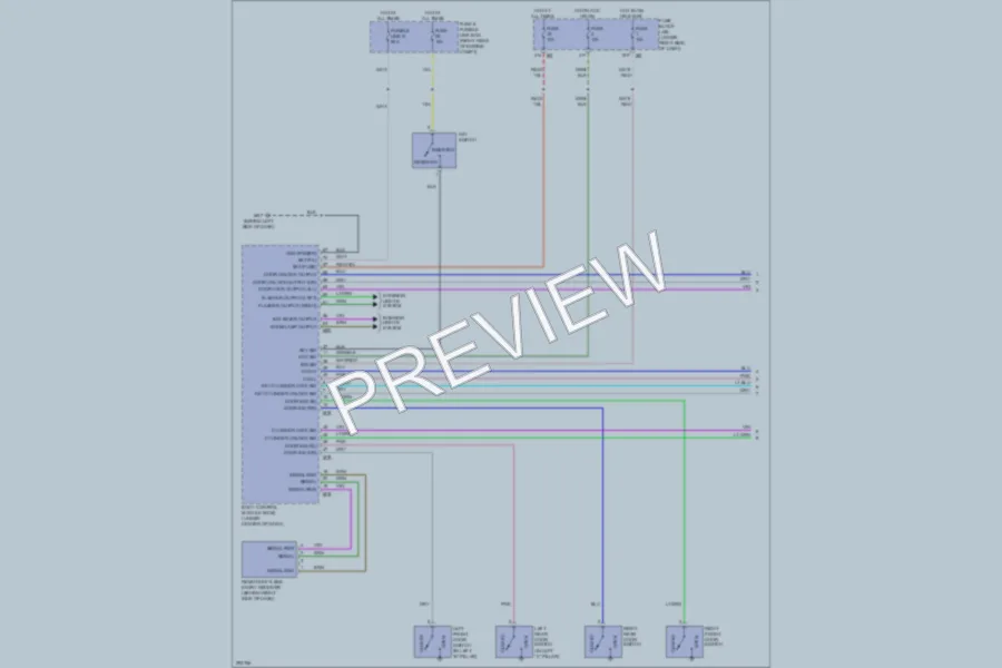 2008 Nissan Frontier Power Door Locks wiring diagram preview