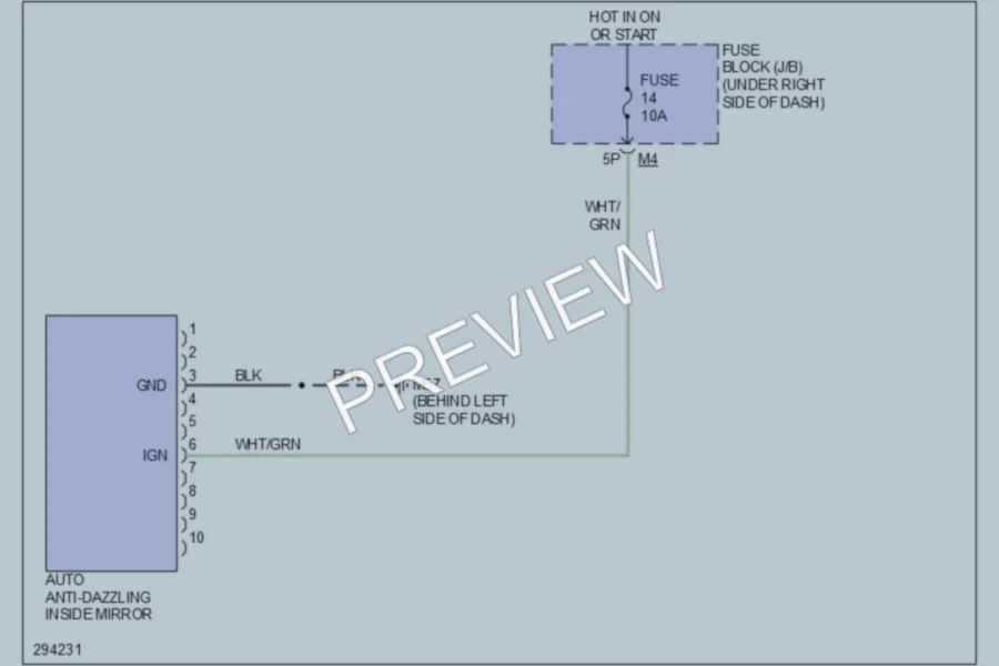 2008 Nissan Frontier Power Mirrors wiring diagram preview