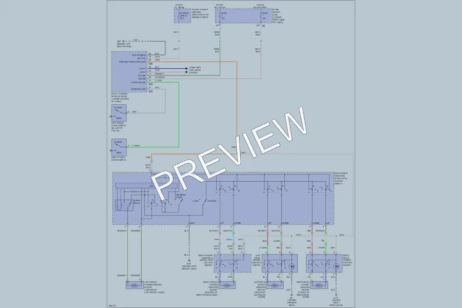 2008 Nissan Frontier Power Windows wiring diagram preview