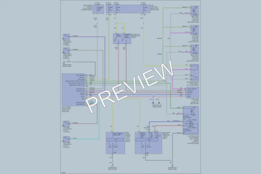 2008 Nissan Maxima Power Door Locks wiring diagram preview