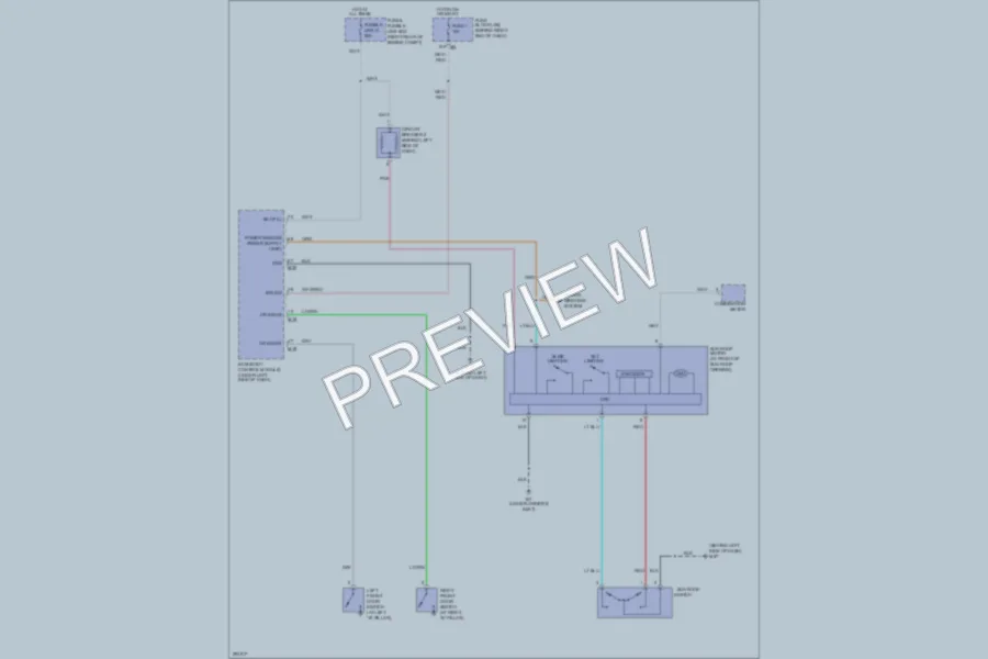 2008 Nissan Pathfinder Power Top Sunroof wiring diagram preview