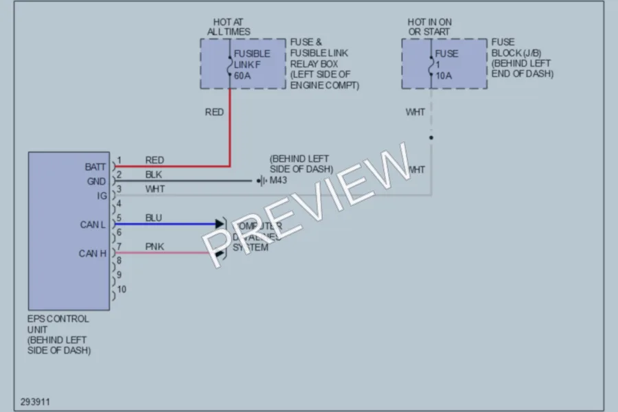 2008 Nissan Rogue Electronic Power Steering wiring diagram preview