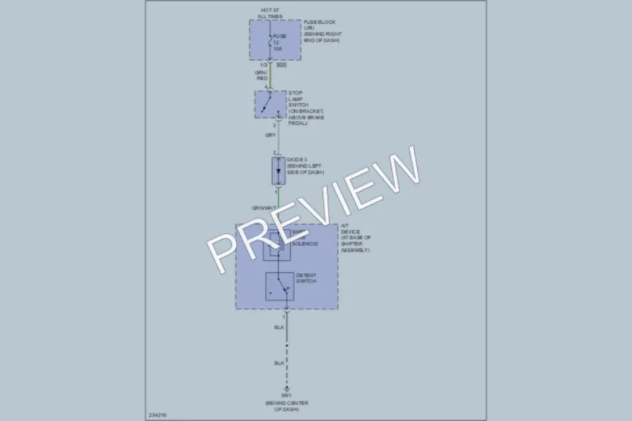 2008 Nissan Titan Shift Interlock wiring diagram preview