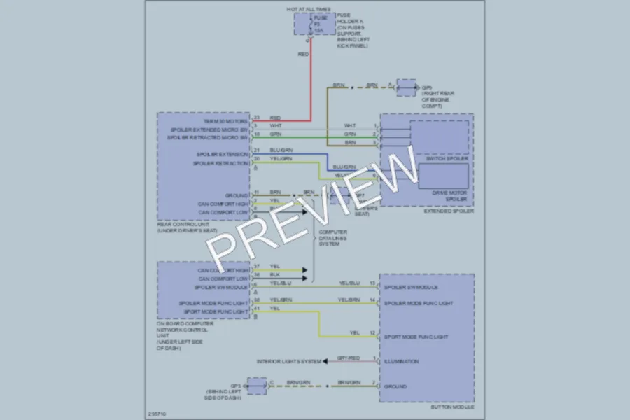 2008 Porsche 911 Active Bodyworks wiring diagram preview