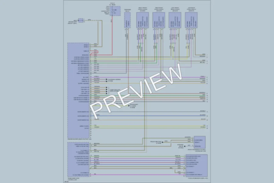 2008 Porsche Cayenne Power Door Locks wiring diagram preview