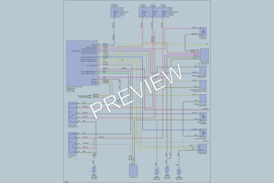 2008 Porsche Cayenne Trunk Tailgate Fuel Door wiring diagram preview