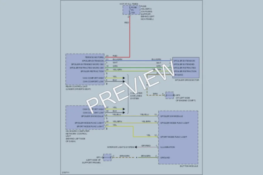 2008 Porsche Cayman Active Bodyworks wiring diagram preview