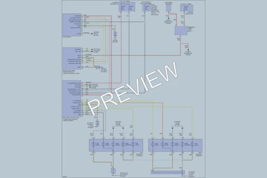 2008 Porsche Cayman Headlights wiring diagram preview