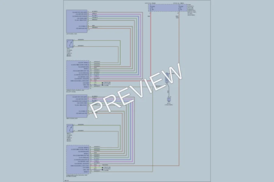 2008 Porsche Cayman Power Door Locks wiring diagram preview