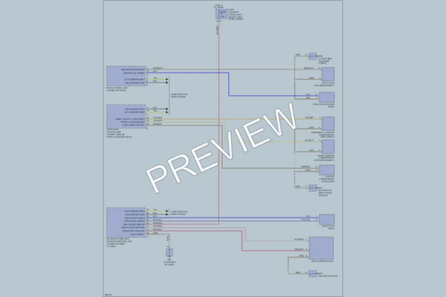 2008 Porsche Cayman Trunk Tailgate Fuel Door wiring diagram preview