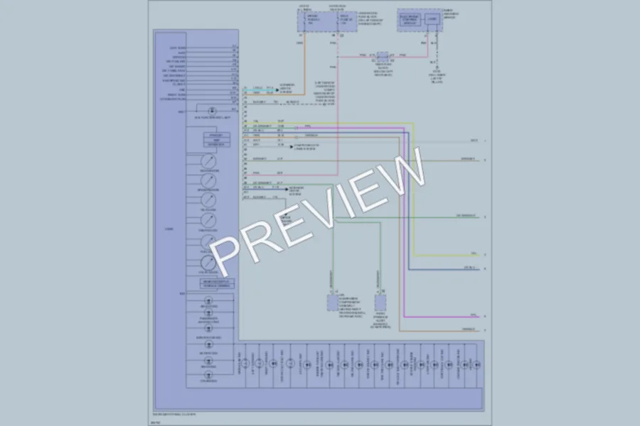 2008 Saab 97X Instrument Cluster wiring diagram preview