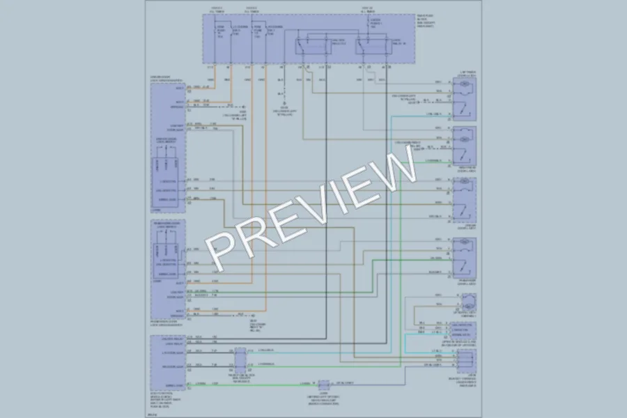 2008 Saab 97X Power Door Locks wiring diagram preview
