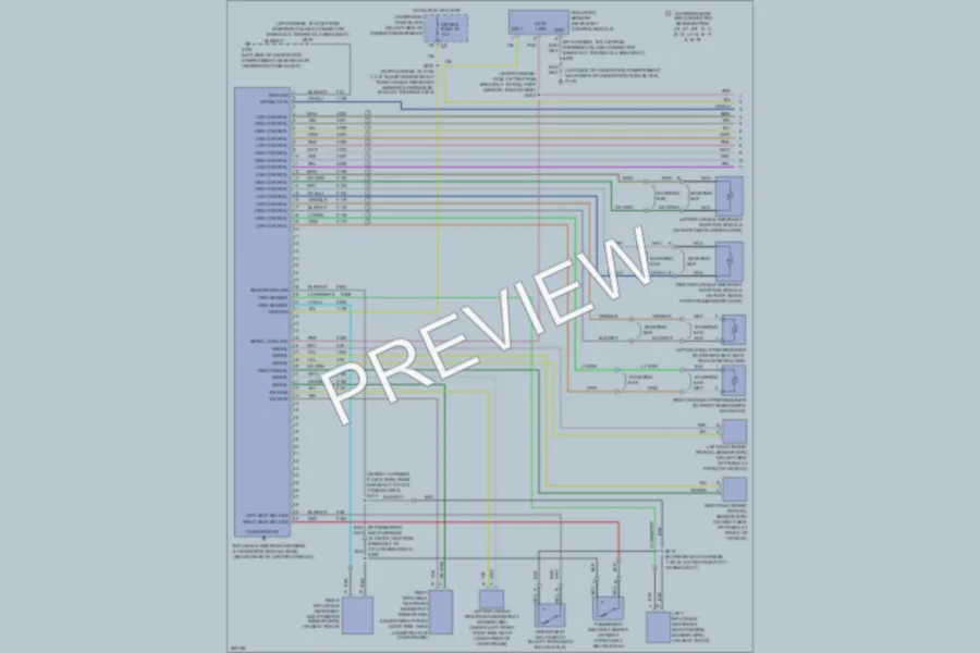 2008 Saab 97X Supplemental Restraints wiring diagram preview