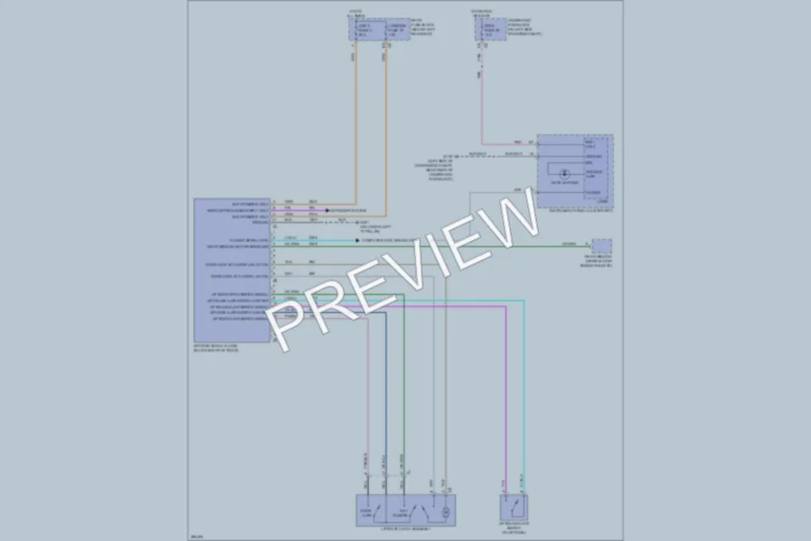 2008 Saab 97X Trunk Tailgate Fuel Door wiring diagram preview