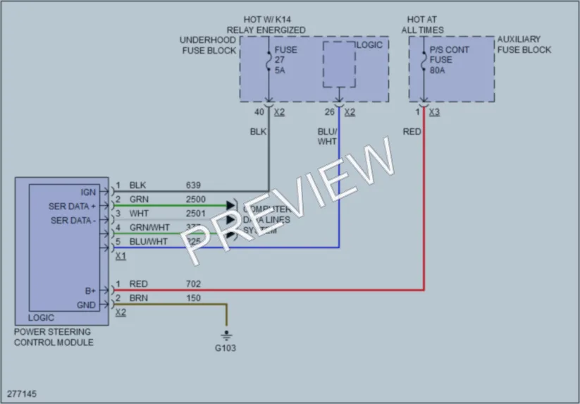 2008 Saturn Astra Electronic Power Steering wiring diagram preview