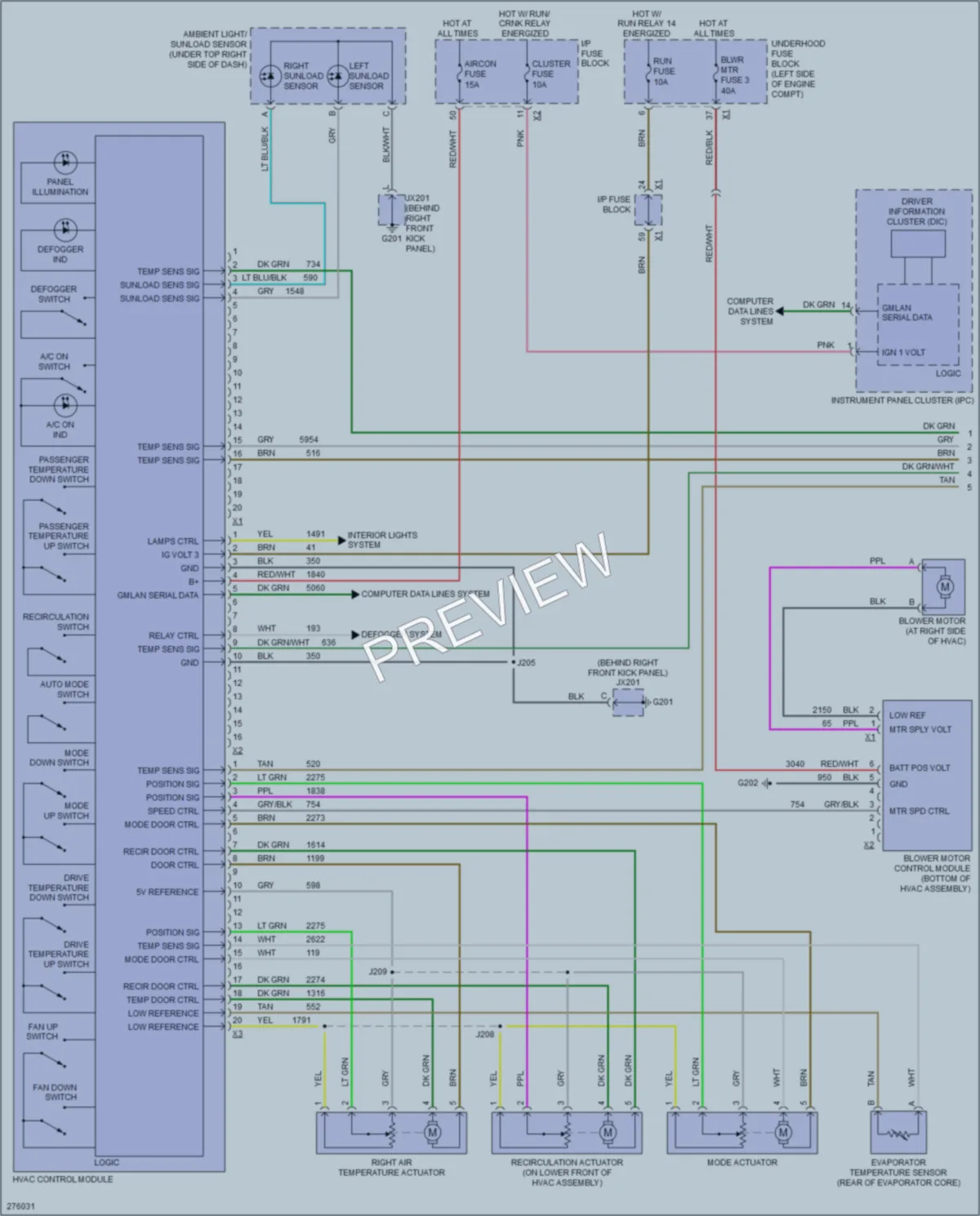 2008 Saturn VUE Air Conditioning wiring diagram preview