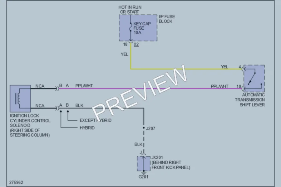 2008 Saturn VUE Shift Interlock wiring diagram preview