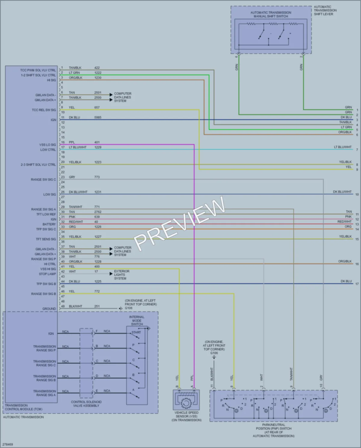 2008 Saturn VUE Transmission wiring diagram preview