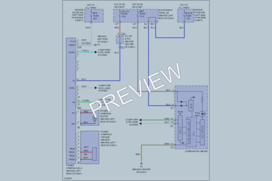 2008 Scion xD Electronic Power Steering wiring diagram preview
