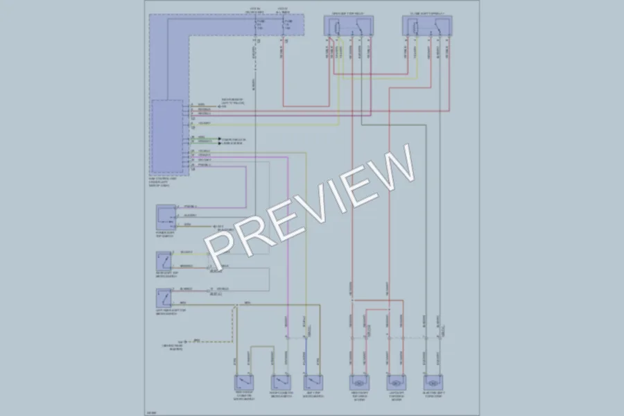2008 Smart fortwo Power Top Sunroof wiring diagram preview