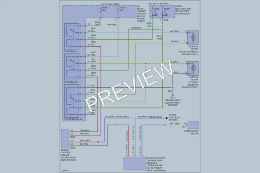 2008 Subaru Forester Cooling Fan wiring diagram preview