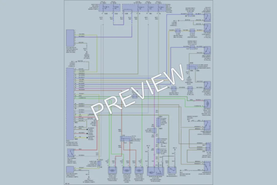 2008 Subaru Tribeca Power Door Locks wiring diagram preview