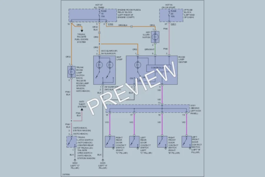 2008 Suzuki Forenza Interior Lights wiring diagram preview