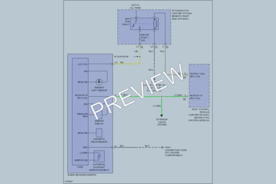 2008 Suzuki XL7 Power Mirrors wiring diagram preview