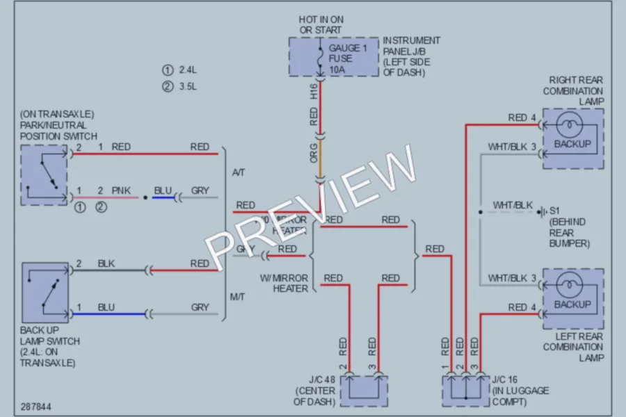2008 Toyota Camry Exterior Lights wiring diagram preview