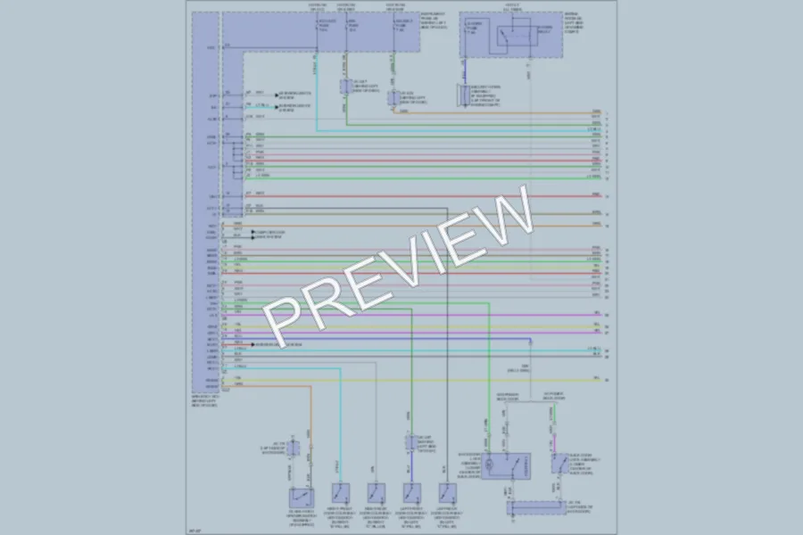2008 Toyota Highlander Power Door Locks wiring diagram preview