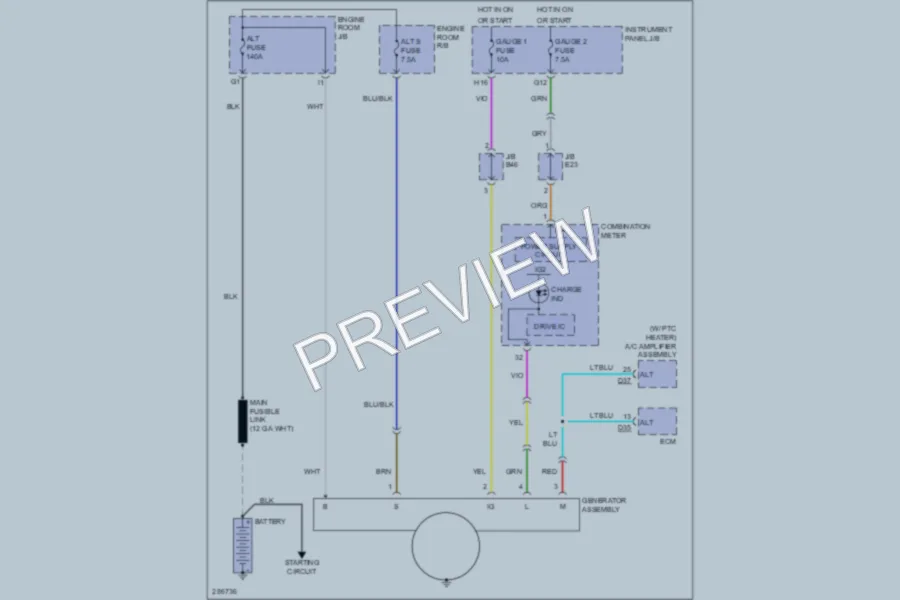2008 Toyota Highlander Starting Charging wiring diagram preview