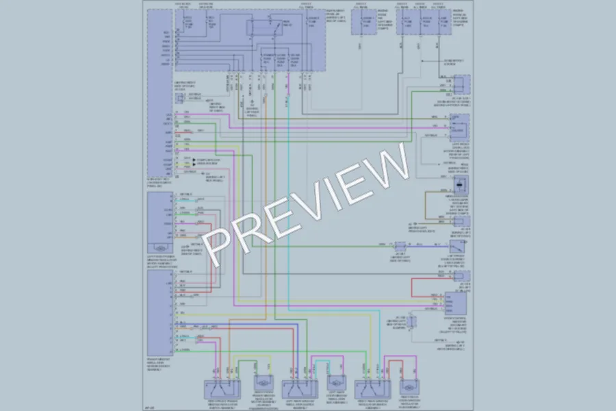 2008 Toyota HighlanderHybrid Power Windows wiring diagram preview