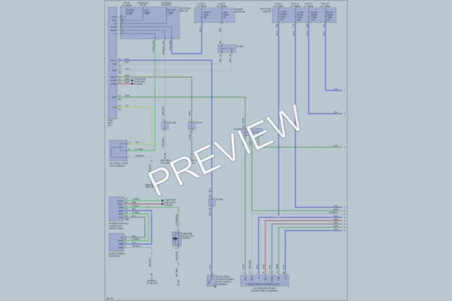 2008 Toyota LandCruiser Power Windows wiring diagram preview