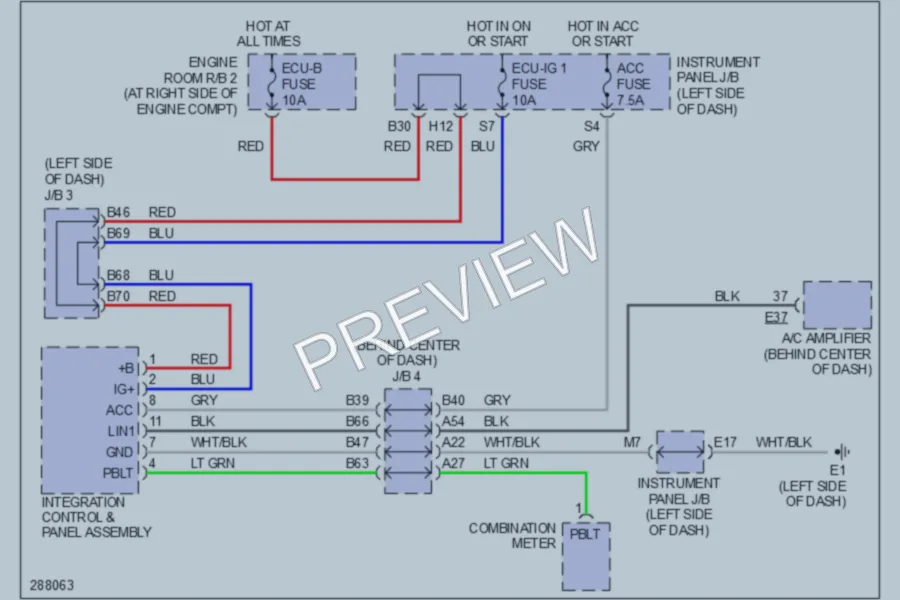 2008 Toyota RAV4 Instrument Cluster wiring diagram preview