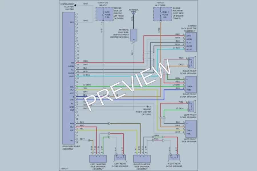 2008 Toyota Sequoia Radio wiring diagram preview