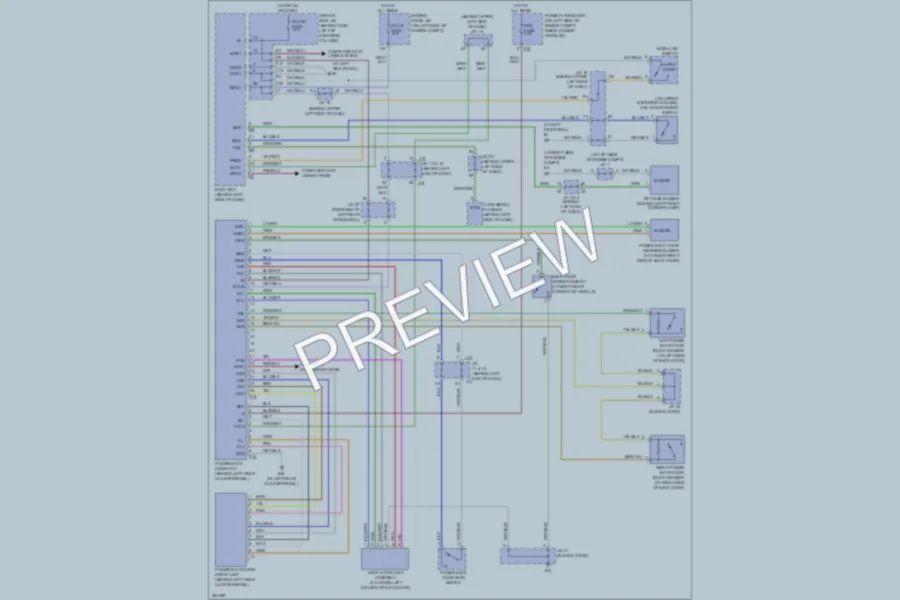 2008 Toyota Sienna Trunk Tailgate Fuel Door wiring diagram preview