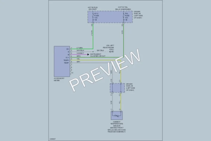 2008 Toyota Tacoma Instrument Cluster wiring diagram preview