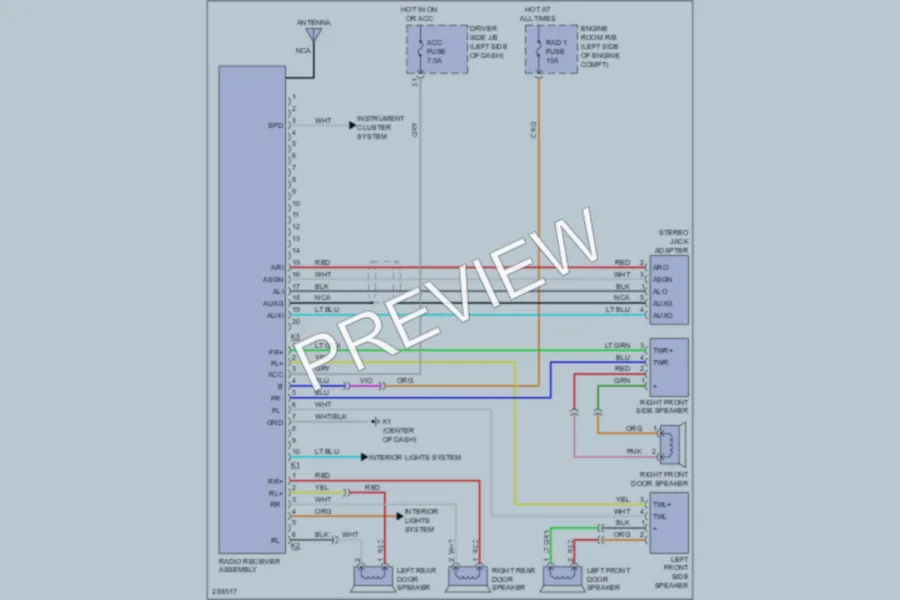 2008 Toyota Tundra Radio wiring diagram preview