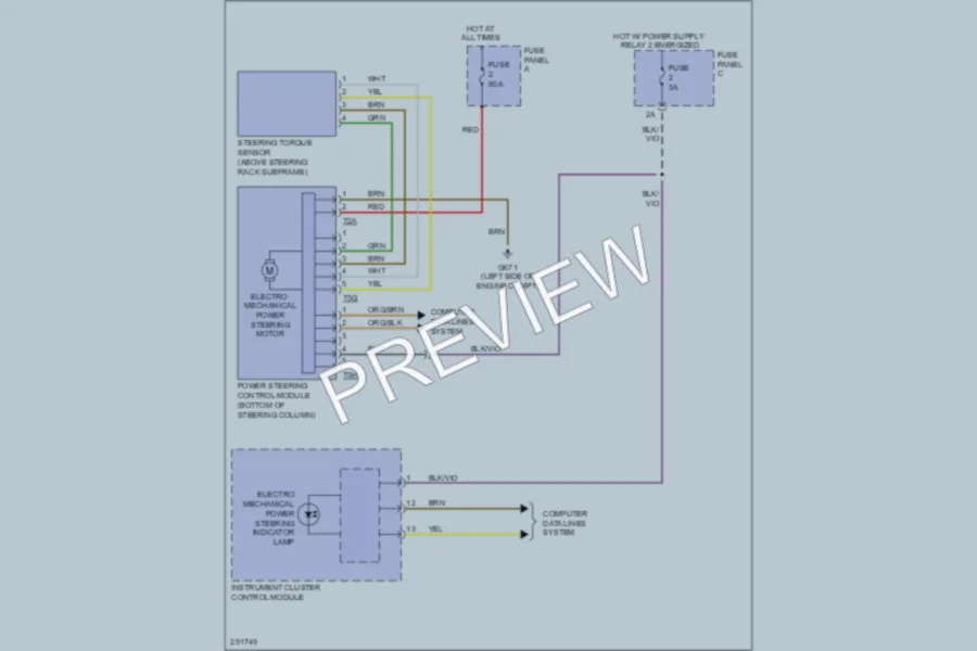 2008 Volkswagen Eos Electronic Power Steering wiring diagram preview