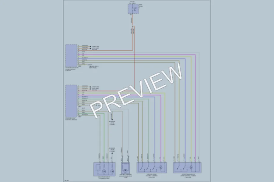 2008 Volkswagen GLI Power Door Locks wiring diagram preview
