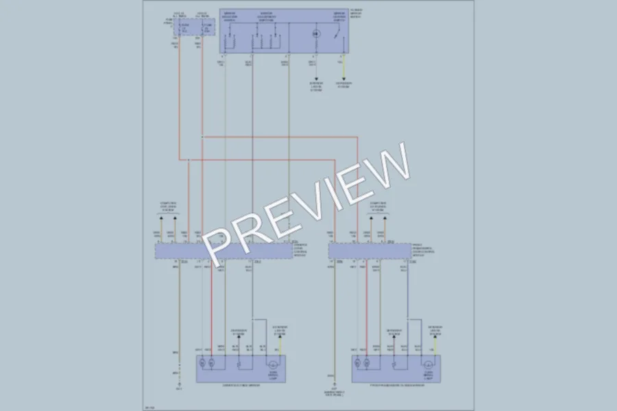 2008 Volkswagen GLI Power Mirrors wiring diagram preview