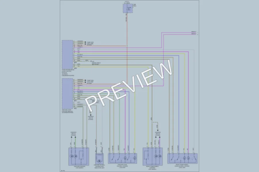 2008 Volkswagen R32 Power Door Locks wiring diagram preview