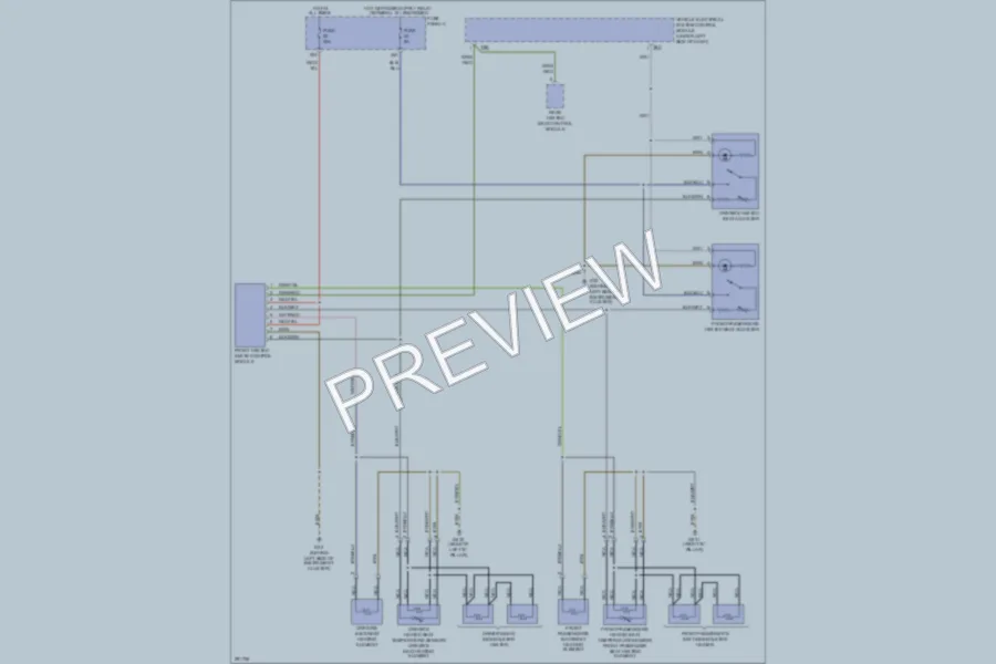 2008 Volkswagen Touareg Power Seats wiring diagram preview