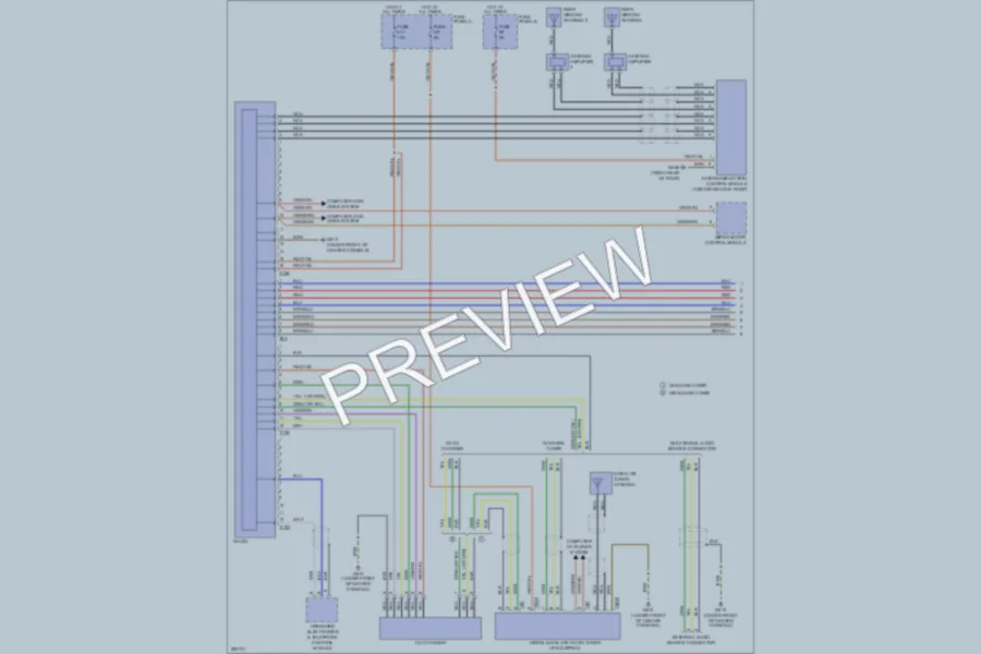 2008 Volkswagen Touareg Radio wiring diagram preview