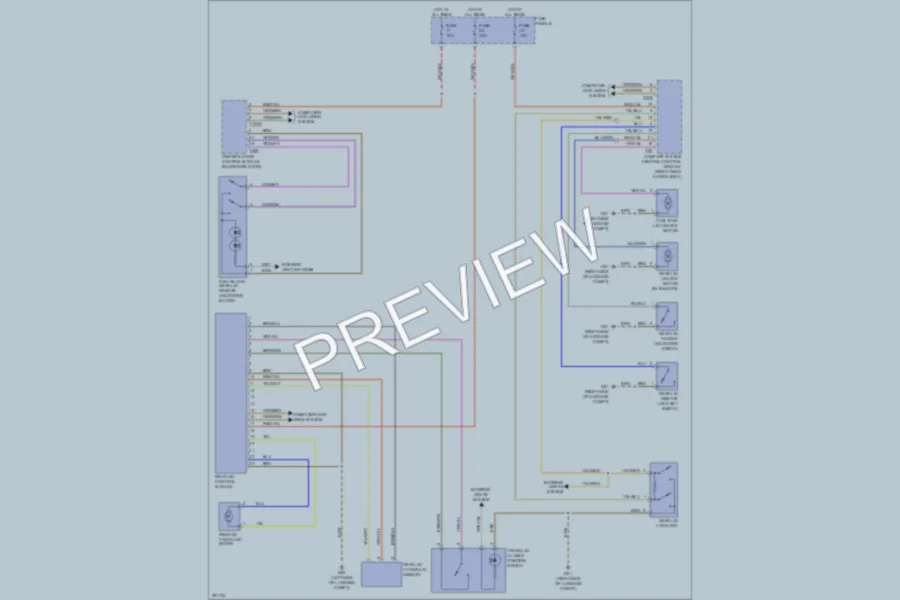 2008 Volkswagen Touareg Trunk Tailgate Fuel Door wiring diagram preview