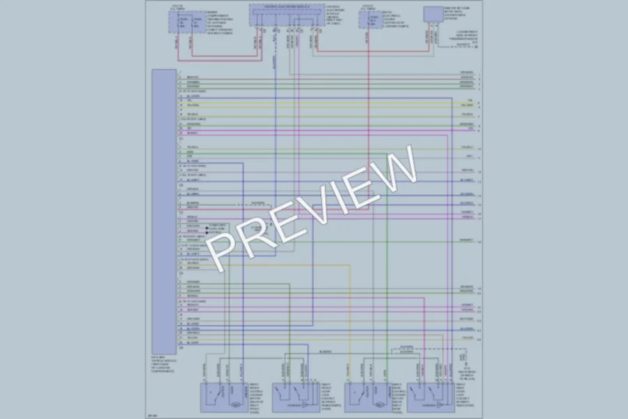 2008 Volvo S80 Power Door Locks wiring diagram preview