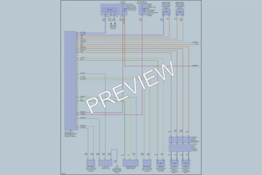 2008 Volvo S80 Supplemental Restraints wiring diagram preview