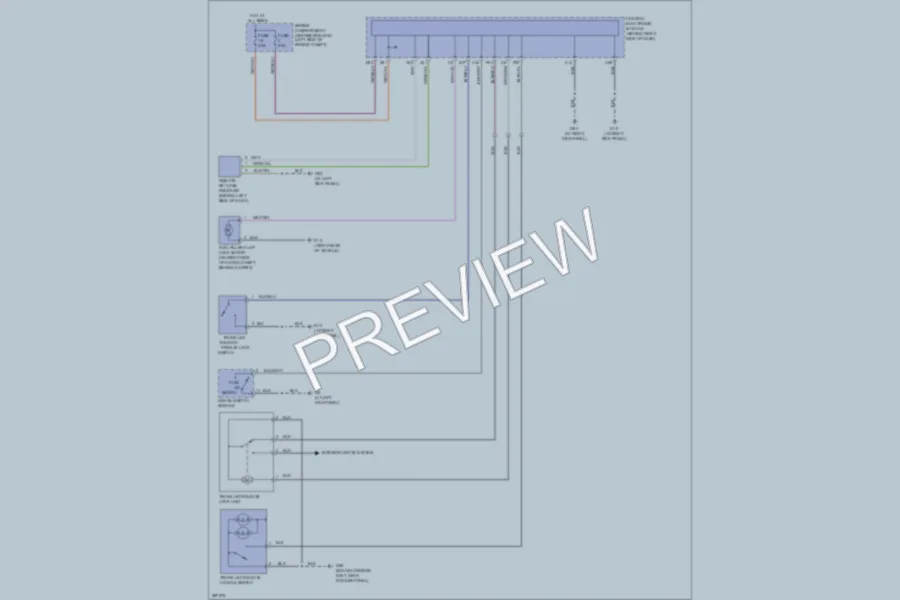 2008 Volvo V50 Trunk Tailgate Fuel Door wiring diagram preview